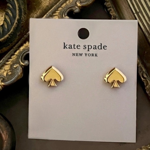 KATE SPADE • Gold Everyday Spade Minimalist Earrings - Picture 4 of 4